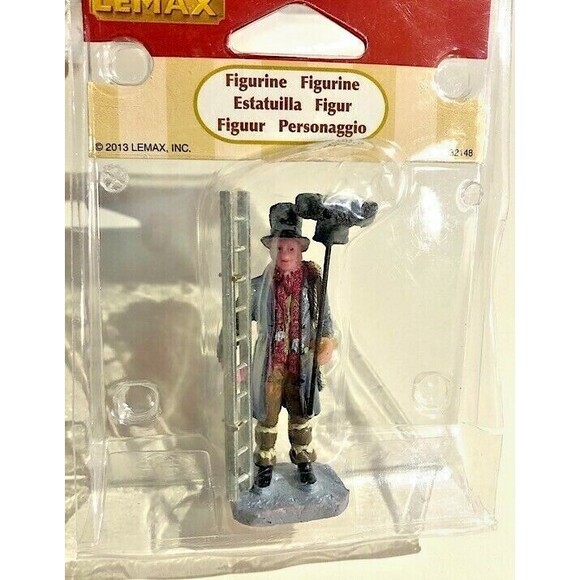 1999-2018 Lof of 7 Lemax Winter Village Figures, Snowman,Nun,Hiker,Chimney Sweep - Picture 4 of 4